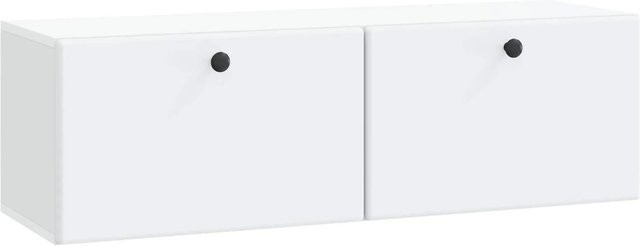 vidaXL Wandmontierter TV-Schrank Weiß aus Holzwerkstoff B/H/T: 98 x 31 x 30 cm - Bild 1