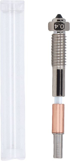 QIDI Schnellwechsel-Düsen-Ersatz für QIDI PLUS 4 3D-Drucker mit 0,4 mm Düse und integriertem Heatbreak in Silber - Bild 1