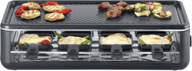 Severin Black Line Lite Raclette-Grill RG 2365 in Schwarz mit 1.300 W Leistung, Antihaftbeschichtung und verstellbarem Thermostat - Bild 3