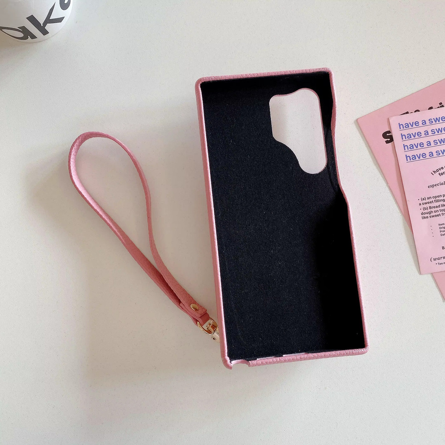Luxus Brieftasche und Kartenetui aus Leder für Samsung Galaxy Note 20 S20 21FE 22 23 24 Plus Ultra in Pink - Bild 2