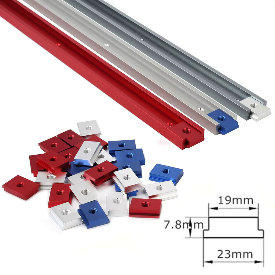 8er Set T-Slot Muttern und Schrauben für Werkbank T-Track Slider aus Aluminiumlegierung Typ 30/45 für Holzbearbeitung Werkzeuge M6/M8 - Bild 2
