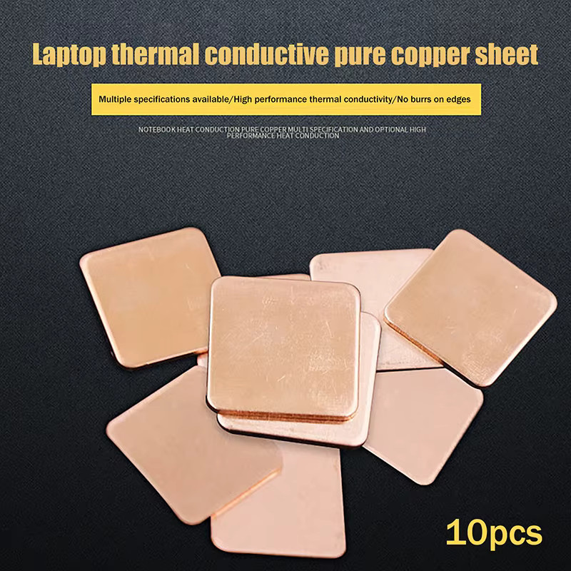SAFENH Kupferblech-Unterlegscheiben Set für GPU CPU und RAM Kühlung, 10 Stück, Gold, Stärken: 0,1 mm, 0,3 mm, 0,4 mm, 0,6 mm - Bild 3