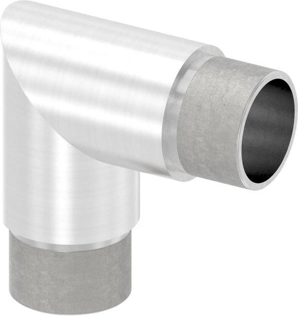 FeNau Eckbogen aus Edelstahl in Silber für Rohr Ø 33,7 x 2,0 mm zum Stecken - Bild 1