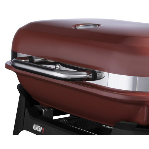 Weber LUMIN Compact Elektrogrill in Dunkelrot mit 2,2 kW Leistung und Grillfläche von 42 x 28 cm - Bild 2