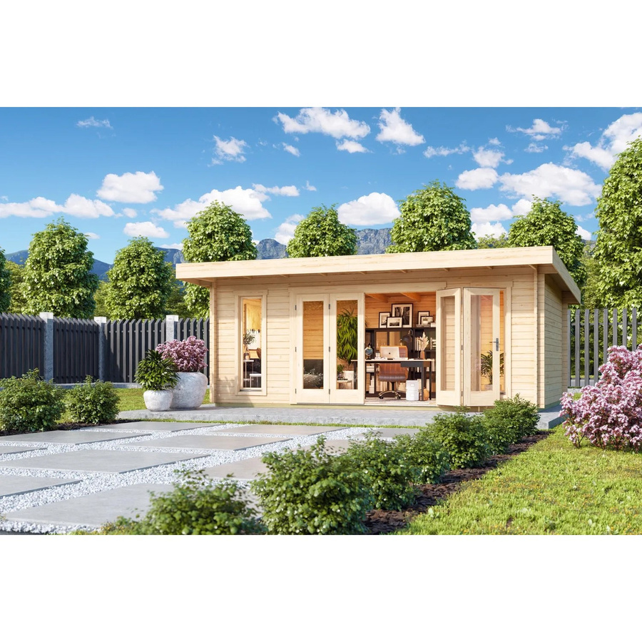 Lasita Gartenhaus Sussex Maja aus Holz naturbelassen braun B/H/T: 630 x 239,4 x 470 cm - Bild 2