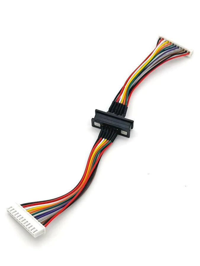 LAJQTAO Set aus magnetischen Pogo-Pin-Steckverbindern mit Flachbandkabel, 12-Pin und 20-Pin DC-Stromanschluss, mehrfarbig - Bild 1