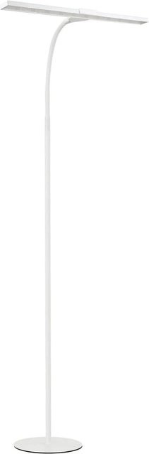 NETTLIFE Moderne LED-Stehlampe in Weiß mit 10 W, Dimmbar, Touch-Bedienung, Timer und verstellbarem Schwanenhals, Höhe: 156 cm - Bild 1