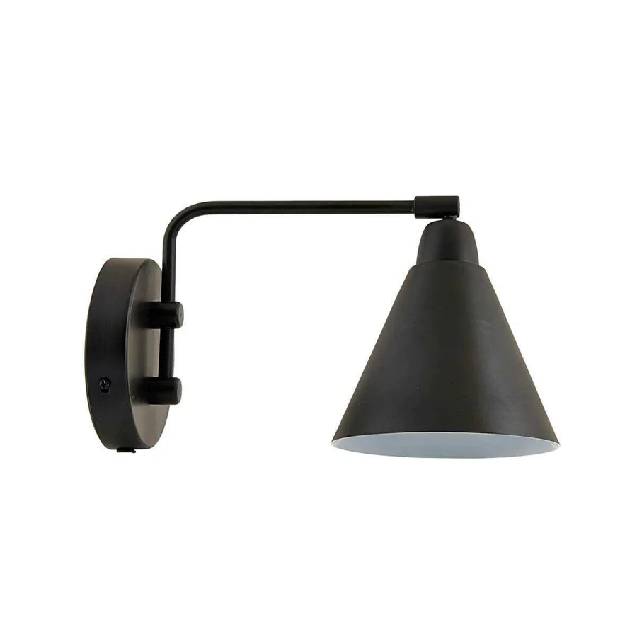 House Doctor Wandleuchte Game in Schwarz aus Eisen mit 30 cm Durchmesser - Bild 1