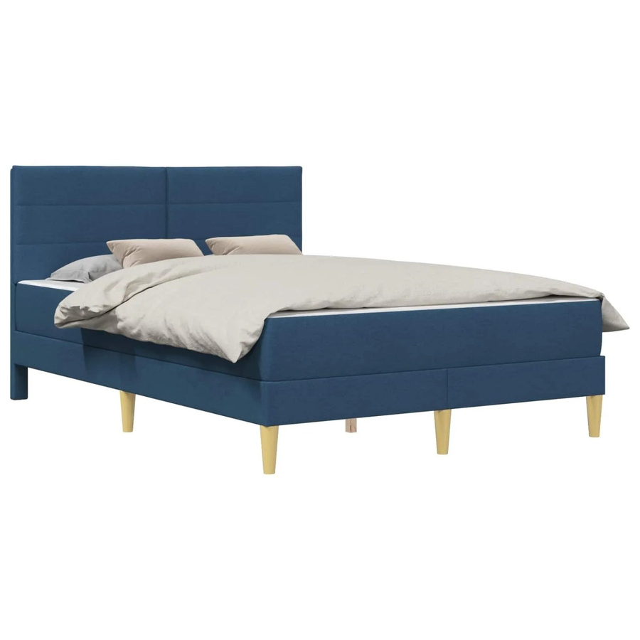 vidaXL Bettrahmen Blau mit Polsterung B/T/H: 120 x 200 x 206 cm - Bild 2