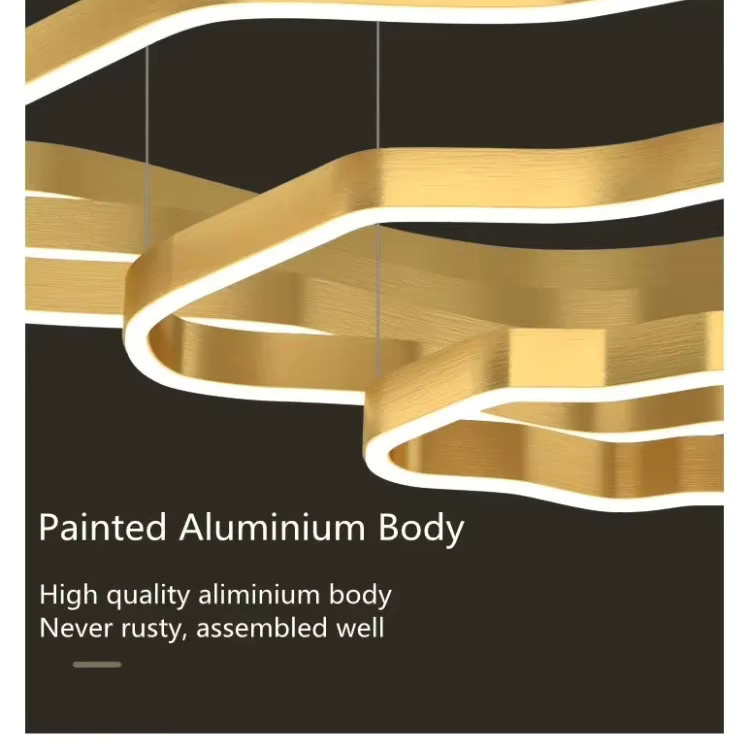 Moderne Pendelleuchte TAONUANSHU in Gold/Messing für dein Wohnzimmer - Bild 4
