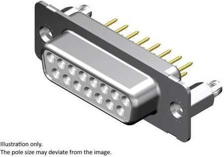 Molex D-SUB Steckverbinder 1731091930 mit 50 Lötpins in Silber und Gold - Bild 1