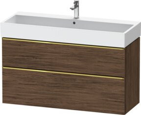 Duravit Waschtischunterschrank D-Neo Wandhängend Braun Hochglanz B: 118,4 cm, T: 44,2 cm, H: 62,5 cm - Bild 1