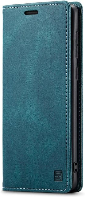 Xiaomi Redmi Note 10 Pro Hülle aus Leder mit Magnetic Flip Wallet Funktion in Türkis für Redmi Note 10 und Redmi Note 10s - Bild 1