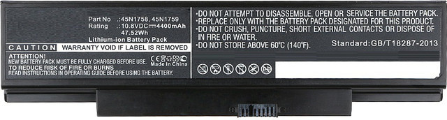 CoreParts Laptop-Batterie Lithium-Ionen in Schwarz für Lenovo ThinkPad E560 20EV, 20EW, E565 20EY, ThinkPad Edge E550 20DF, 20DG, E555 20DH (4400 mAh, 47,5 Wh) - Bild 1