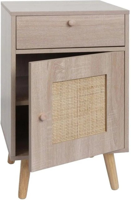 MCW Beistelltisch M36 aus Kubu Rattan und Melamin in Braun und Beige, B/T/H: 40 x 40 x 69 cm - Bild 2