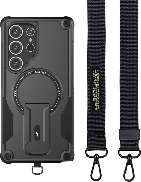 Samsung Handyhülle mit Umhängeband für Galaxy S26 Ultra S25 FE S24 Plus A17 A16 5G A56 A26 A36 A55 A35 A15 in Schwarz - Bild 1