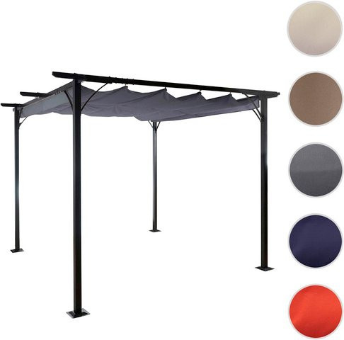 MVG Pergola MVG-C42 mit Schiebedach in Grau, B/T: 300 x 300 cm, 6 cm Gestell aus Stahl - Bild 1