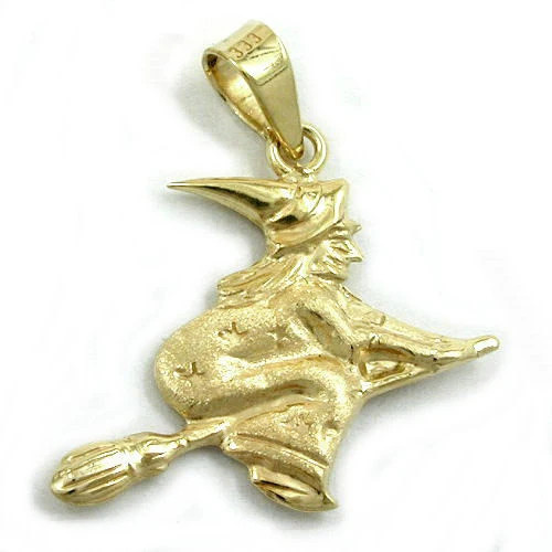 SIGO Anhänger Hexe, Gold 375, matt-glänzend, Unisex - Bild 1