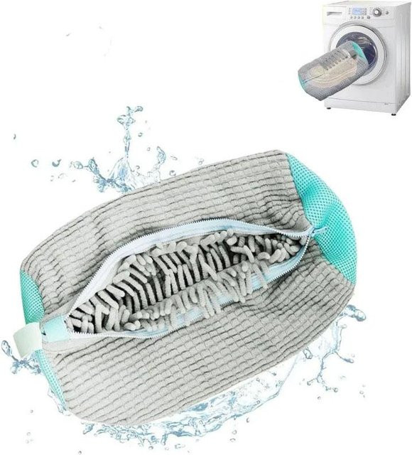 Love Home Garden Schuhwaschbeutel aus Polyester mit weichen Fasern zum Schutz beim Maschinenwaschen, Grau und Gelb - Bild 1