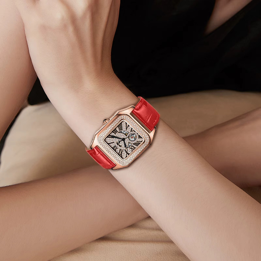 Folli Follie Armbanduhr, Roségold, Diamant, Leder, Damen - Bild 2