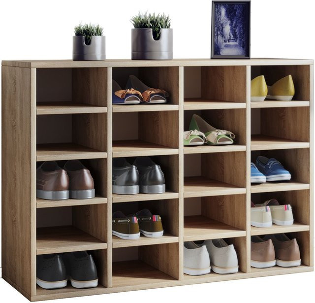 VCM Schuhschrank Hinsol in Sonoma-Eiche, Braun, B/T/H: 92 x 33 x 67 cm - Bild 1