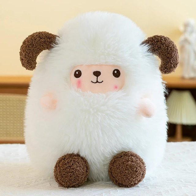 Schafpuppe Plüschtier, weiß, 35cm - Bild 1