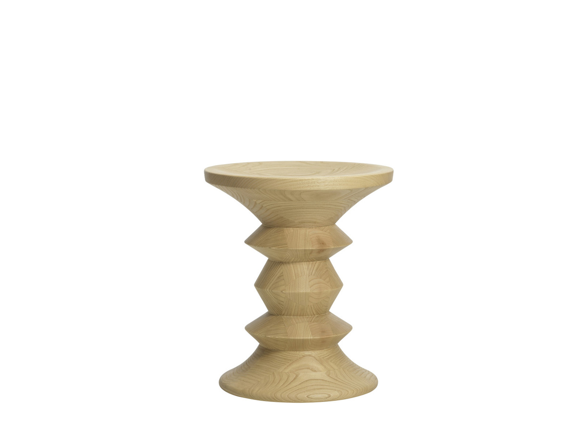 Vitra Hocker aus Nussbaum in Braun mit lackiertem Holzrahmen - Bild 2