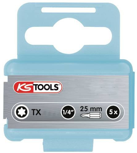 KS Tools TX-Bit aus Edelstahl T15, 25 mm, 5er Pack, Antrieb: 1/4 Zoll (6,3 mm) - Bild 1