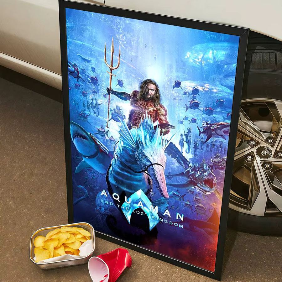 Aquaman und das verlorene Königreich Wandaufkleber Vintage Dekorationsposter in Blau - Bild 5