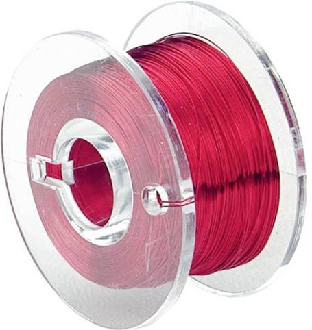 Donau Elektronik Kupferlackdraht in Rot mit einem Außendurchmesser von 0,10 mm und einer Länge von 100 m - Bild 1