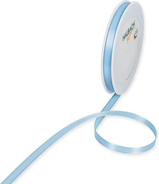 Halbach Taftband aus Polyester, Hellblau, Breite: 8 mm, Länge: 10 m - Bild 1