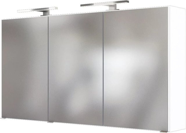 Held Möbel 3D-Spiegelschrank Verona Weiß glänzend B: 120 cm, H: 64 cm, T: 20 cm - Bild 1