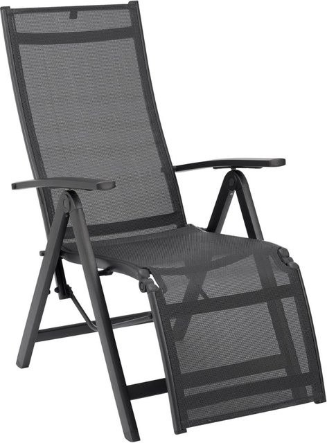 KETTLER Relaxsessel EASY in Anthrazit mit Aluminiumgestell und Outdoorgewebe, B/T/H: 58 x 82 x 110 cm - Bild 1