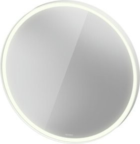 Duravit L-Cube LED-Lichtspiegel in Weiß mit Dimmfunktion und Touch-Switch, B/H/T: 90 x 90 x 6,7 cm - Bild 1