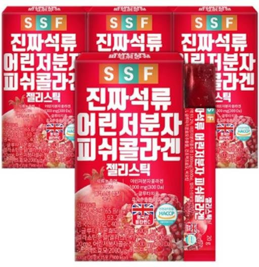 SoonSoo Food Granatapfel-Gelee-Stick mit Kollagen, 4 Stück, Unisex - Bild 1
