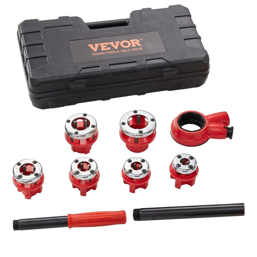 Buying Solutions MB Ratsche Rohrschneider-Set mit 6 NPT-Schneidköpfen und Aufbewahrungskoffer in Orange, Schwarz und Rot - Bild 5