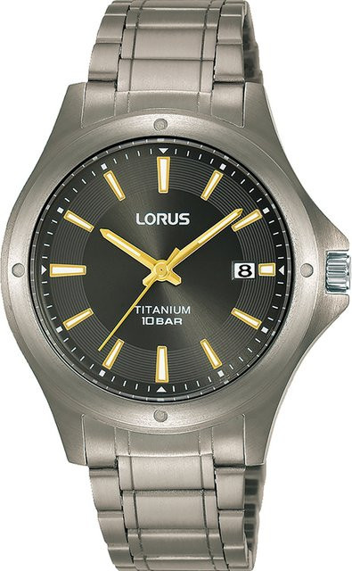 Lorus Armbanduhr Titanium, Quarz, Edelstahl, Schwarz, 37 mm, Herren - Bild 1