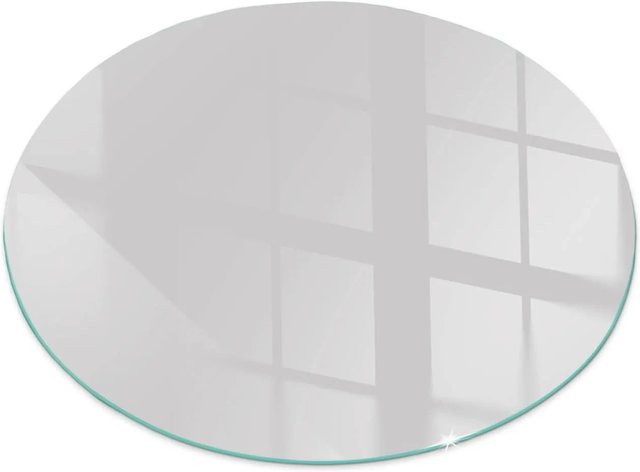 Tulup Runde Glasplatte für Kaminöfen in Grau, Durchmesser: 60 cm - Bild 1