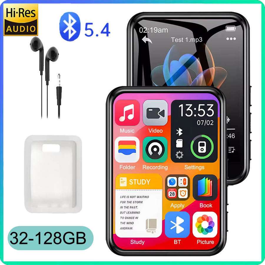 AideeMaster MP3 Musik Player mit 32 GB Speicher, 2,4 Zoll Full Touch Screen und eingebautem Lautsprecher in Schwarz - Bild 3