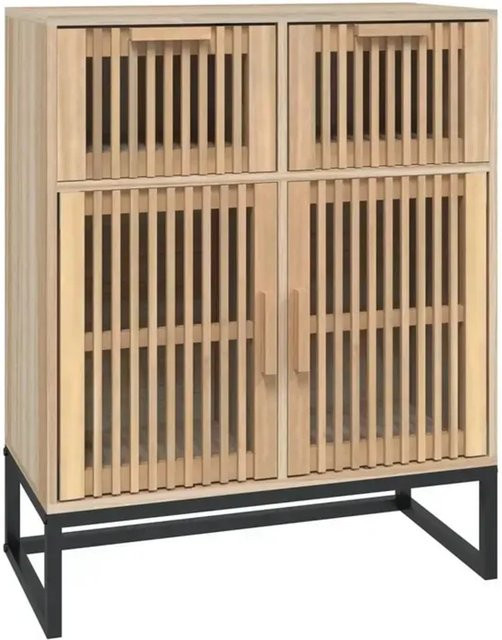 vidaXL Sideboard Modell 1 aus Kiefernholz und Eisen in Braun, B/T/H: 60 x 30 x 75 cm - Bild 1