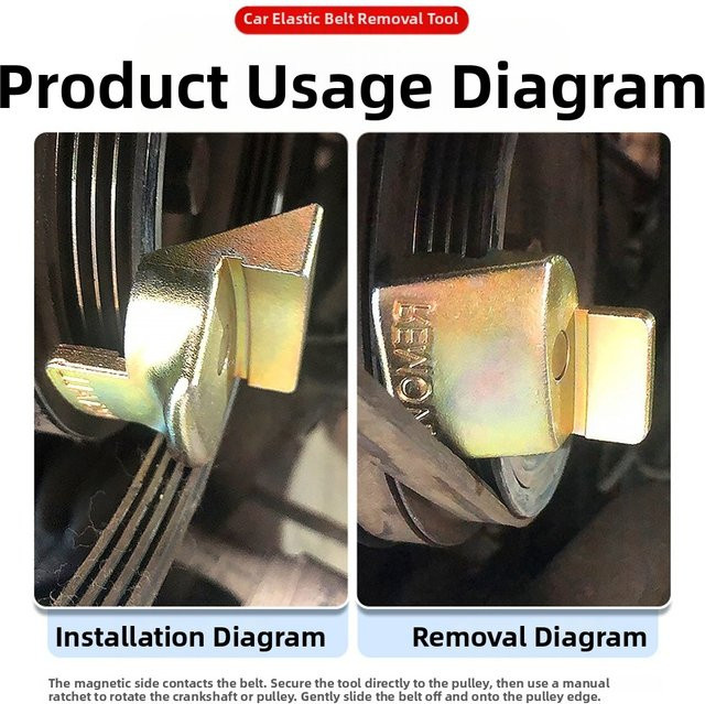 DAZZLEEX Professionelles Metallwerkzeugset zum Entfernen und Einbau von Stretchbändern in Gold, Tragbares Werkzeug für Auto- und LKW-Gürtel - Bild 1