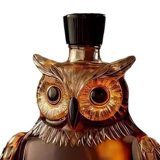 Dekorative Eulen-Whiskyflasche aus Borosilikatglas von zhutianb, transparente Tierkaraffe für deine Heimbar, 180 ml oder 350 ml - Bild 4