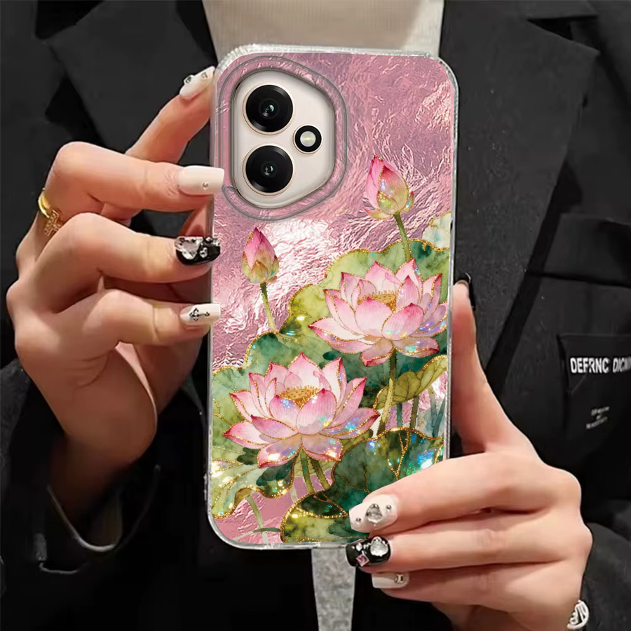 Handyhülle mit koreanischem Lotus-Blumen-Design für Honor Modelle in Multicolour - Bild 2