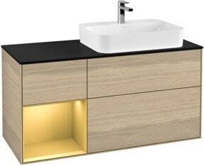 V&B Waschtischunterschrank Finion mit Wandbeleuchtung in Beige, Breite: 120 cm, Tiefe: 50,1 cm, Höhe: 50,1 cm - Bild 1