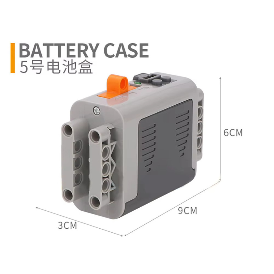 Stemedu AA-Batteriekasten für Bausteine in Grau für technische MOC-Modelle - Bild 2