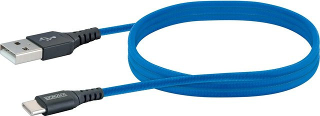 Schwaiger USB-C Sync und Ladekabel in Königsblau, Länge: 1,2 m - Bild 1