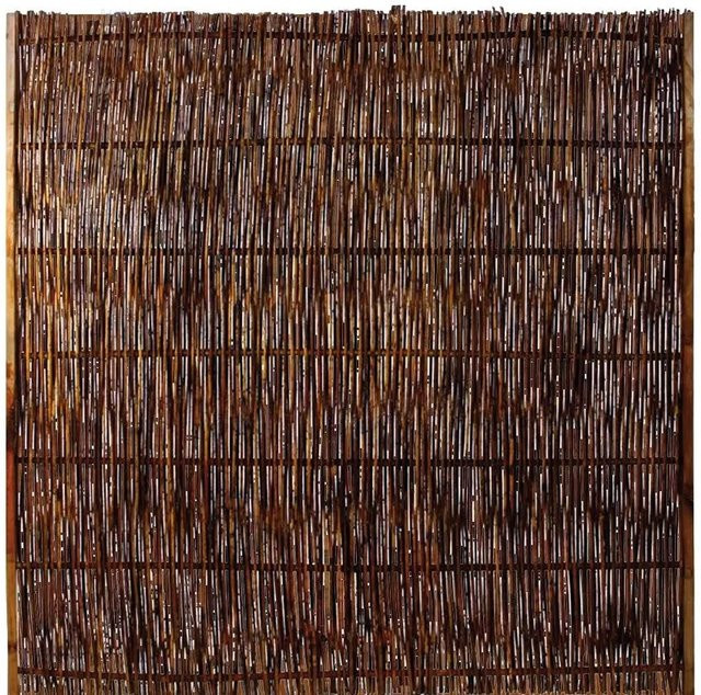 GartenLand Weidenzaun Sylt aus Kiefer und Weide, braun gebeizt, H: 180 cm, B: 180 cm - Bild 1