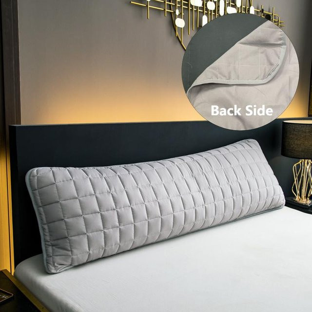 Yiran Furniture Langer Kissenbezug mit gestepptem Design aus 100% Polyester, Breite: 48 cm, Länge: 120 cm - Bild 1