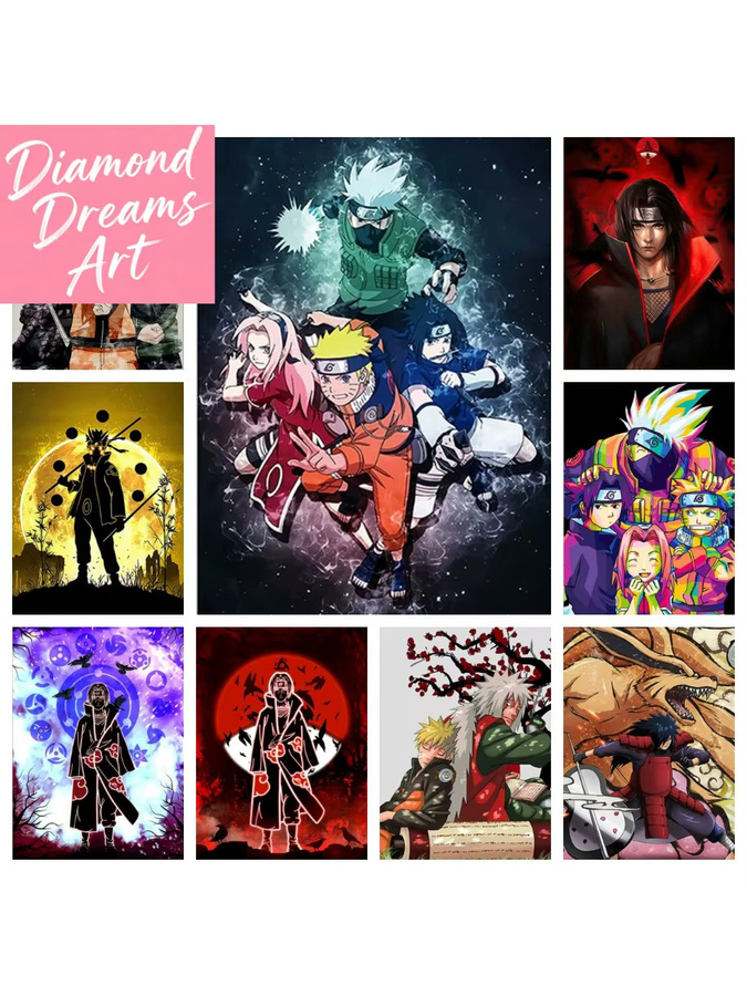 KAYOU Diamant-Malerei-Set Naruto Uchiha Itachi DIY Japanisches Anime Mosaik in Multicolour, B/H: 30 x 20 cm - Bild 4