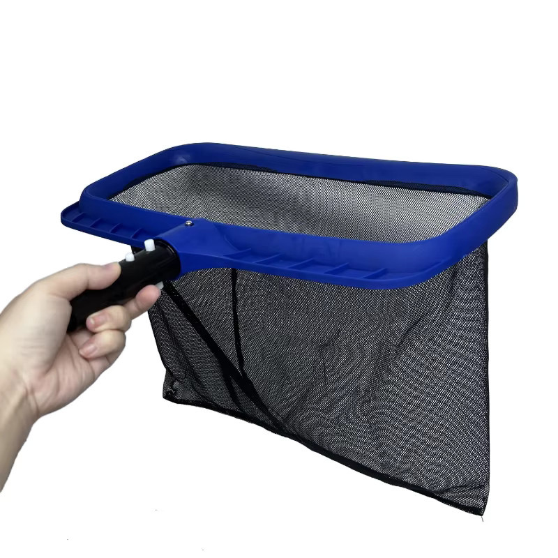 Deep Pocket Pool Spa Leaf Skimmer Rake Net mit abnehmbarem Griff in Blau - Bild 5